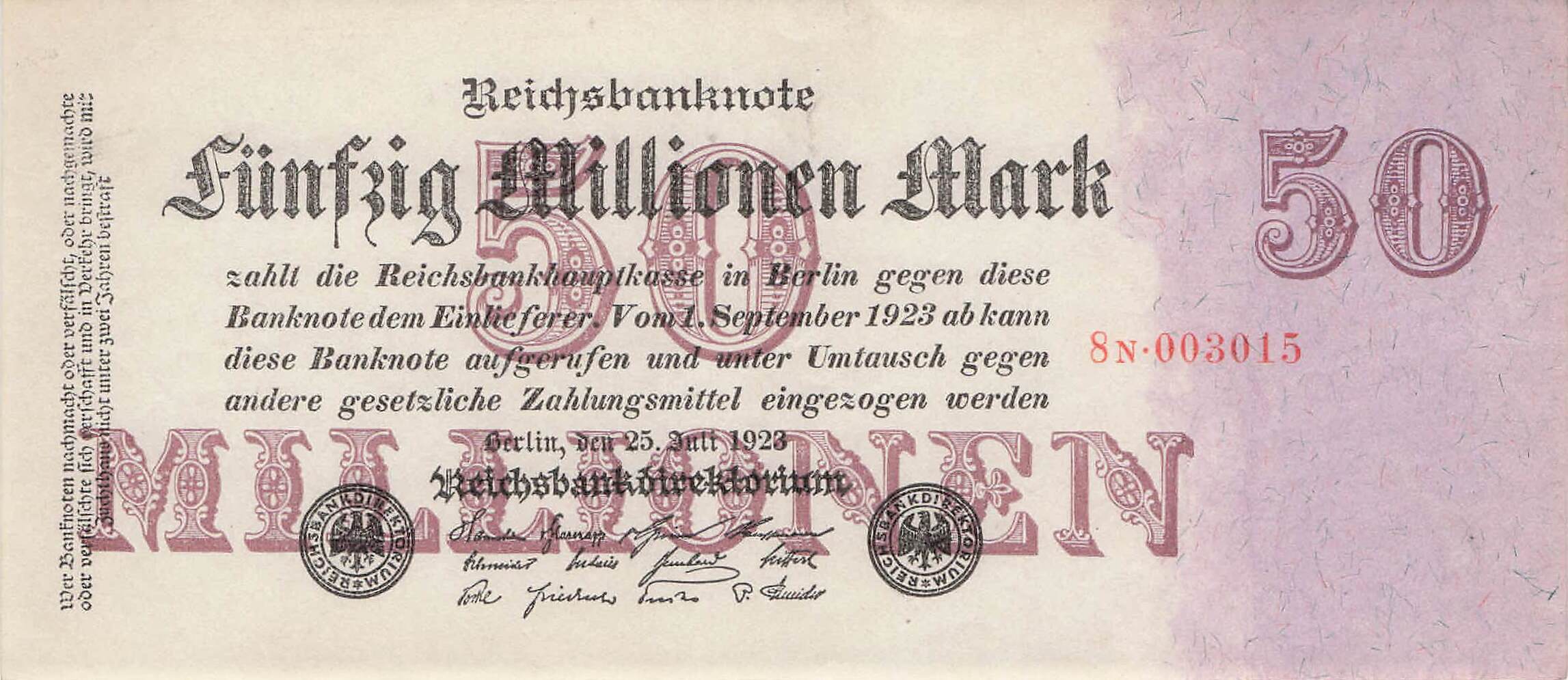 Ro.097 50 Millionen Mark 1923
